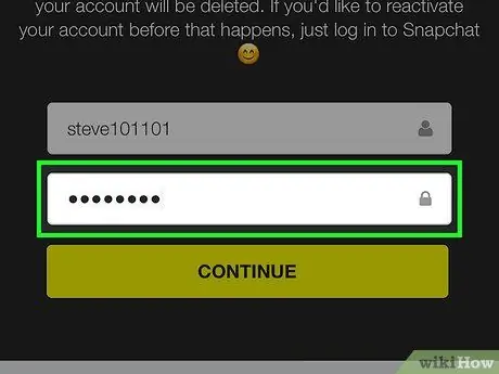 Supprimer un compte Snapchat Étape 9