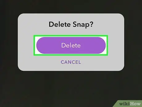 Eliminar un Snap en Snapchat Paso 6