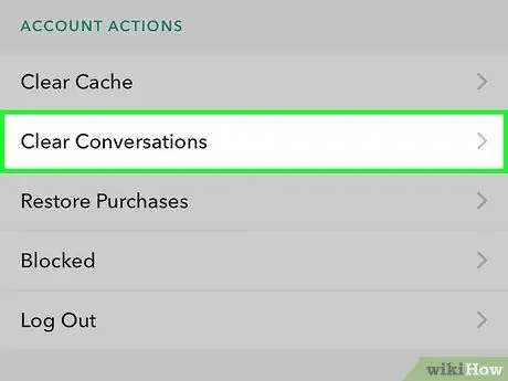 Odstráňte konverzáciu na Snapchate, krok 4