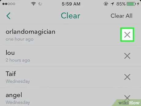 ลบการสนทนาใน Snapchat ขั้นตอนที่ 5