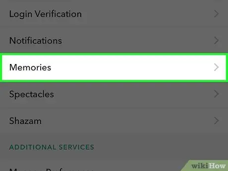 Nonaktifkan Memori di Snapchat Langkah 4