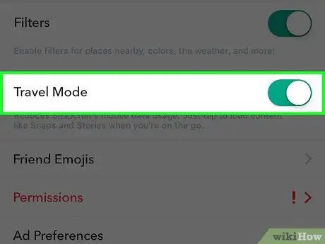 Gebruik minder data op Snapchat Stap 5