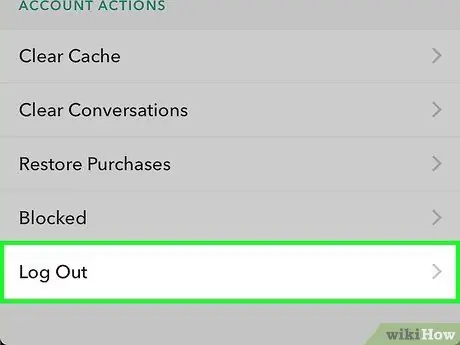 Déconnectez-vous de Snapchat Étape 4