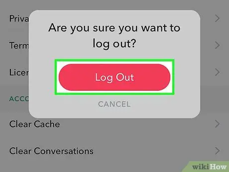 Kirjaudu ulos Snapchatista Vaihe 5