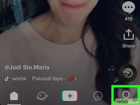 Dela din Tik Tok -profil på sociala medier på iPhone eller iPad Steg 2