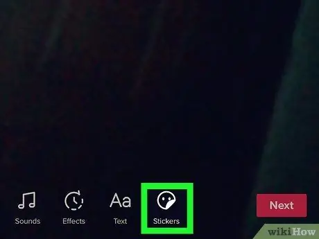 Tilføj klistermærker til TikTok -videoer på iPhone eller iPad Trin 4