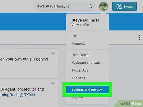 Pakeiskite kalbą „Twitter“3 veiksmas