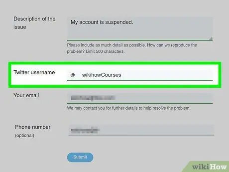 Recupereu un compte de Twitter suspès Pas 16