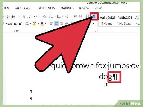 Microsoft Word -da paragraf belgilarini o'chiring 3 -qadam