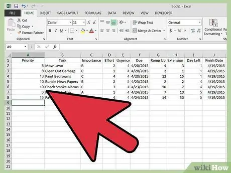 Gestioneu les prioritats amb l'Excel Pas 11