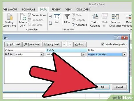 Управление на приоритетите с Excel Стъпка 12