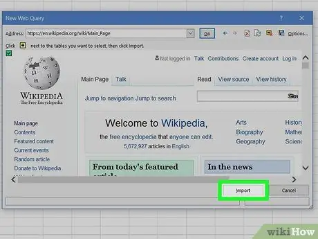 Import Data Web Ke Excel pada PC atau Mac Langkah 7