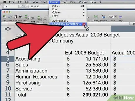 Ilapat ang Conditional Formatting sa Excel Hakbang 3