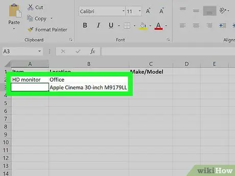 Ua Spreadsheet hauv Excel Kauj Ruam 4