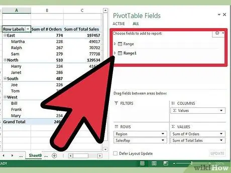 Excel дээр пивот хүснэгт үүсгэх 10 -р алхам