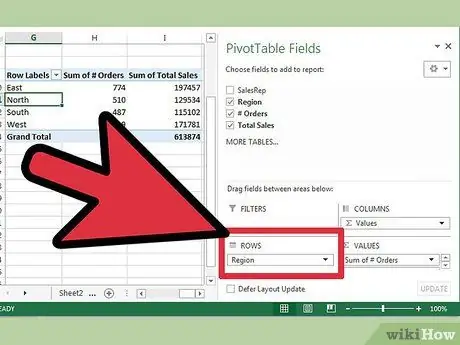 Tworzenie tabel przestawnych w programie Excel Krok 6