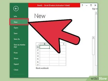 Buat Kalendar dalam Microsoft Excel Langkah 1