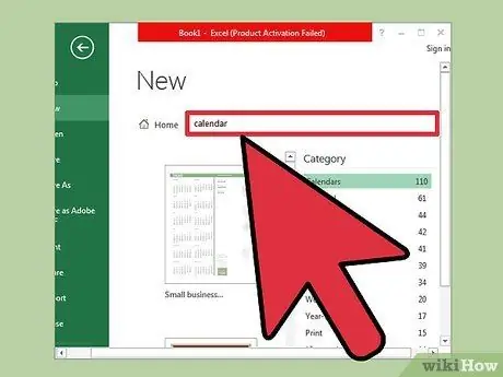 Naptár létrehozása a Microsoft Excel programban 2. lépés