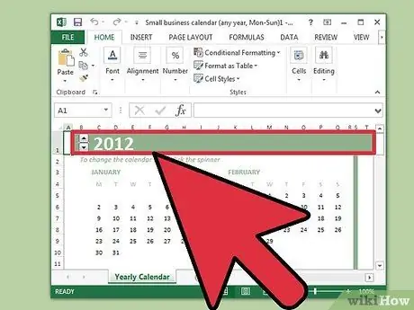 Microsoft Excel -də bir təqvim yaradın Adım 4