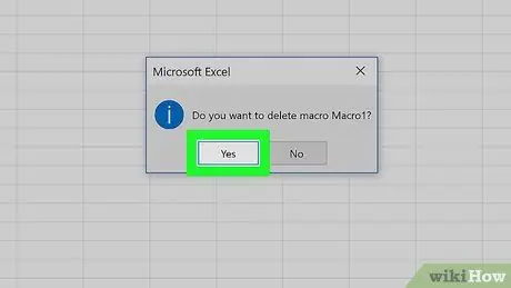 Eliminar una macro en Excel Paso 10