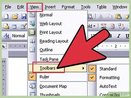 Add Toolbars to Microsoft Word Step 1