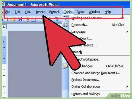 Dodajte orodne vrstice v Microsoft Word 12. korak