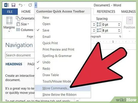 Microsoft Word -ga asboblar panelini qo'shing 20 -qadam