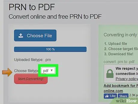 Konwertuj pliki PRN na PDF Krok 5