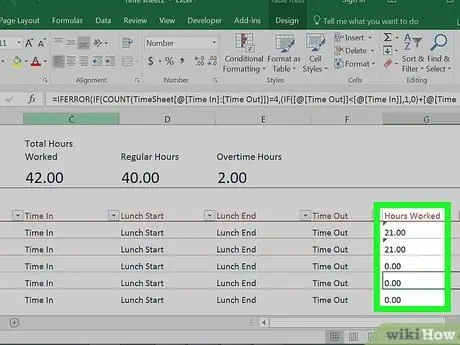 Calcular o tempo na planilha do Excel, etapa 8