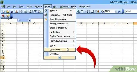 Tạo nút macro tùy chỉnh trong Excel Bước 1