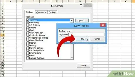 „Excel“5 veiksme sukurkite pasirinktinį makrokomandos mygtuką