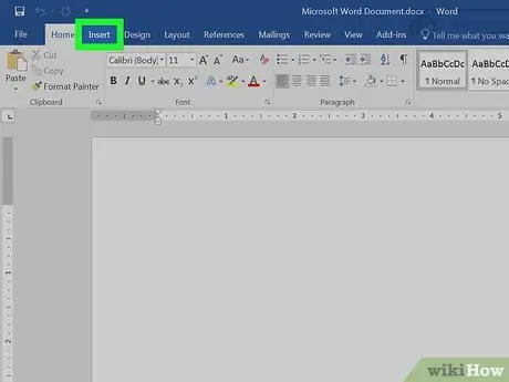 Dodajte izrezke v Microsoft Word 2. korak