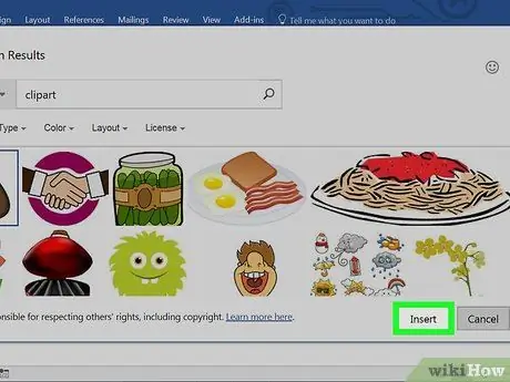 Clip Art დაამატეთ Microsoft Word– ს ნაბიჯი 6