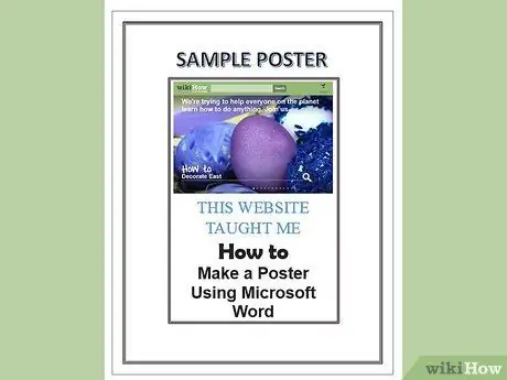 Sukurkite plakatą naudodami „Microsoft Word“7 veiksmas