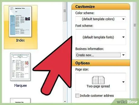 Použijte krok 4 aplikace Microsoft Publisher