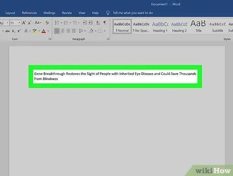 Buat Surat Khabar di Microsoft Word Langkah 6