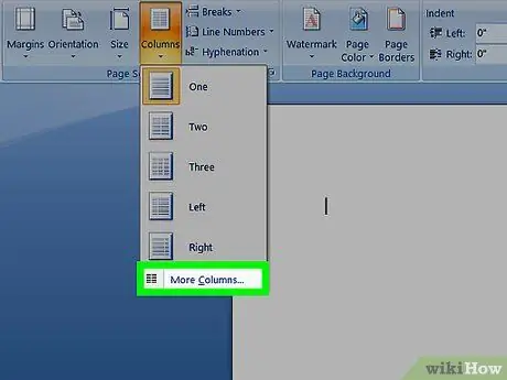 Adicionar colunas no Microsoft Word Etapa 10