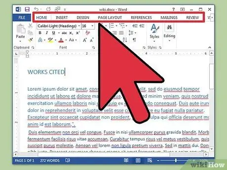 Dar formato a un documento de Word Paso 1