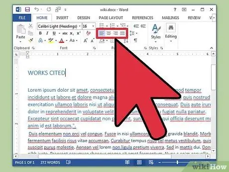 Pag-format ng isang Word Document Hakbang 2