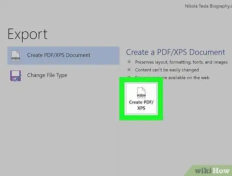 Hloov pauv Microsoft Word Document rau PDF Format Step 19