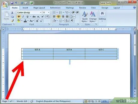 Add a Caption to a Table in Word Step 1