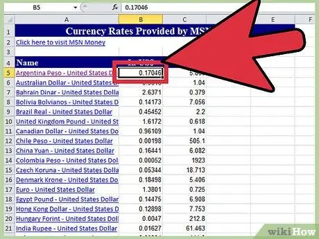 Buat Penukar Mata Wang Dengan Microsoft Excel Langkah 10