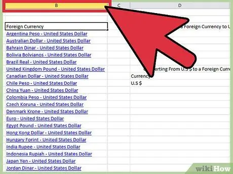 Cree un conversor de divisas con Microsoft Excel Paso 12