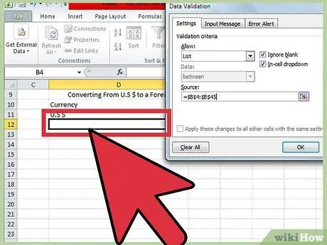 Cree un conversor de divisas con Microsoft Excel Paso 15