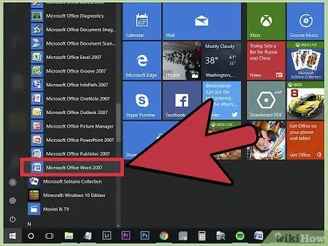Tumia Hatua ya 1 ya Microsoft Word