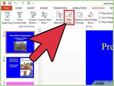 Скриване на слайд в презентация на PowerPoint Стъпка 4