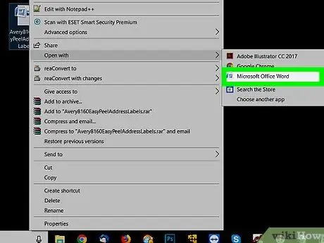 Spausdinkite „Avery“etiketes „Microsoft Word“kompiuteryje arba „Mac“. 19 veiksmas