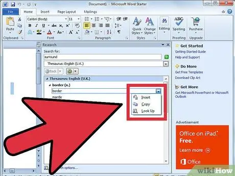 از اصطلاحنامه در Microsoft Word مرحله 3 استفاده کنید