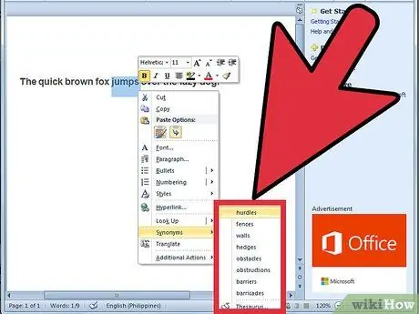 استخدم قاموس المرادفات في Microsoft Word الخطوة 6