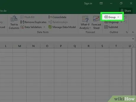 Collapse Columns in Excel Step 4